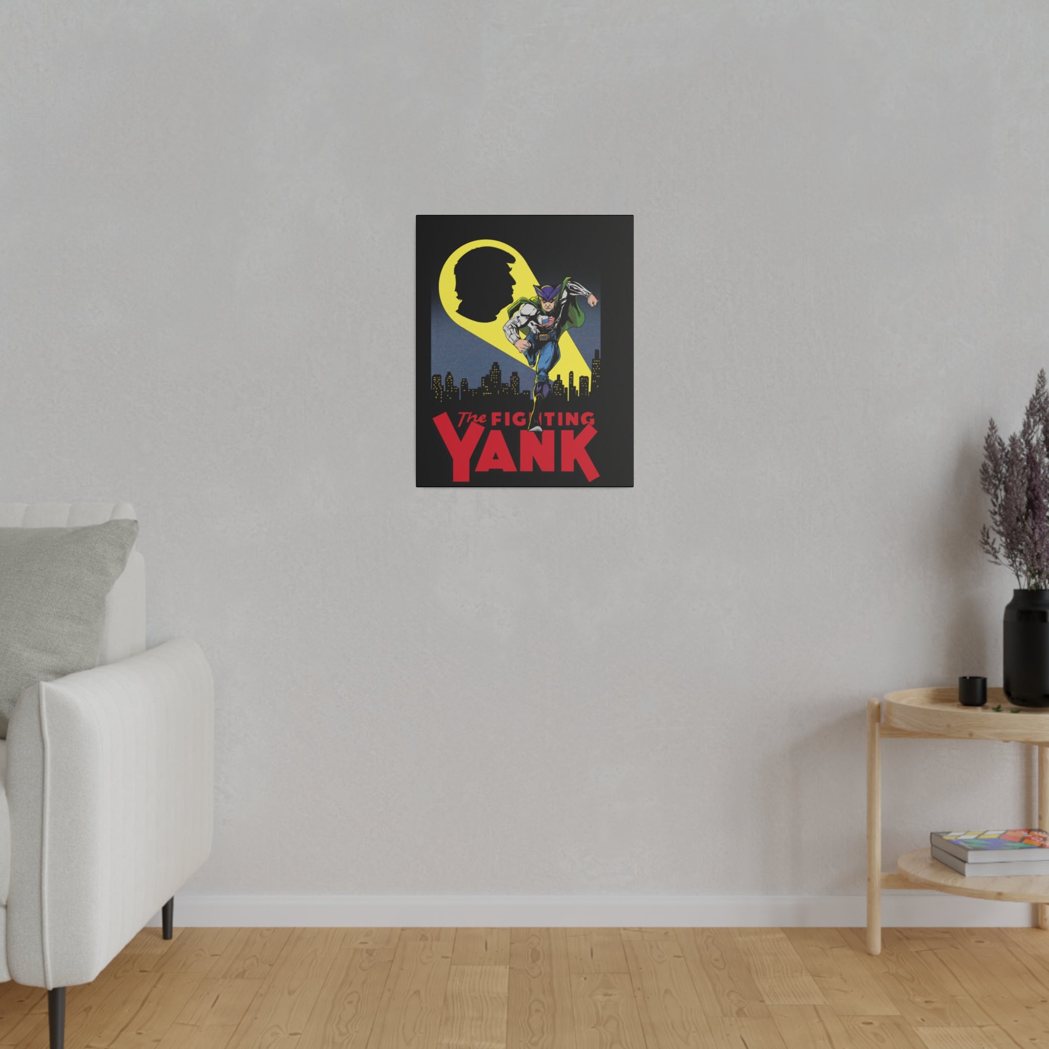 The Fighting Yank City Skyline by Declaration Matte Canvas, Stretched, 0.75"
