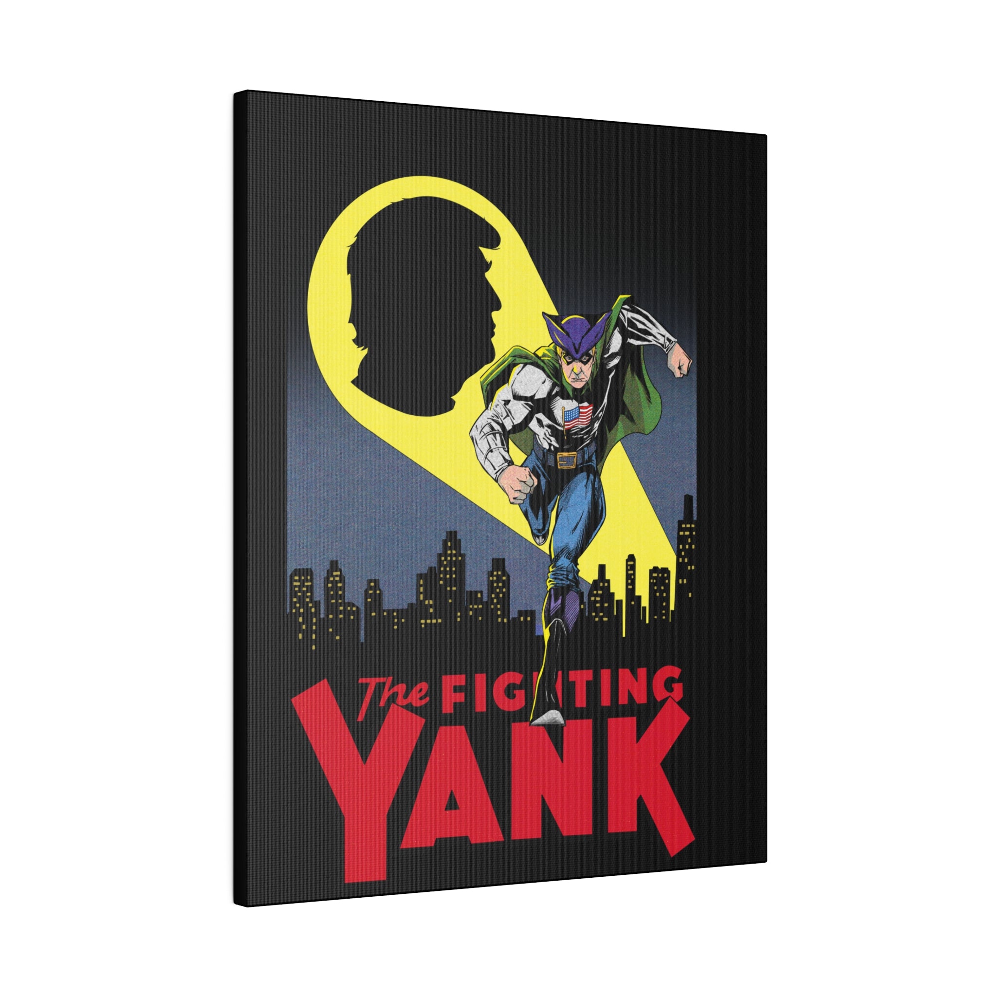 The Fighting Yank City Skyline by Declaration Matte Canvas, Stretched, 0.75"