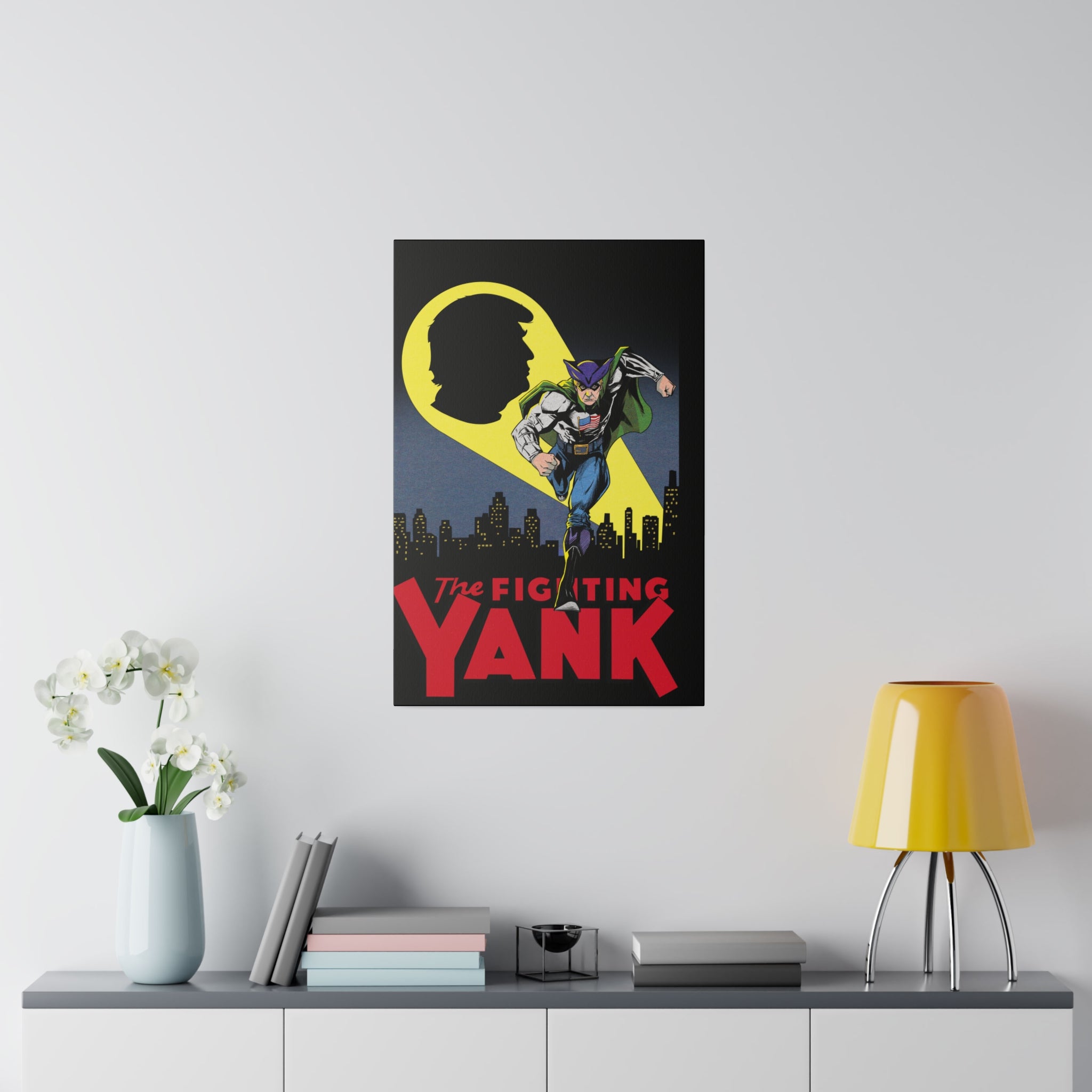 The Fighting Yank City Skyline by Declaration Matte Canvas, Stretched, 0.75"