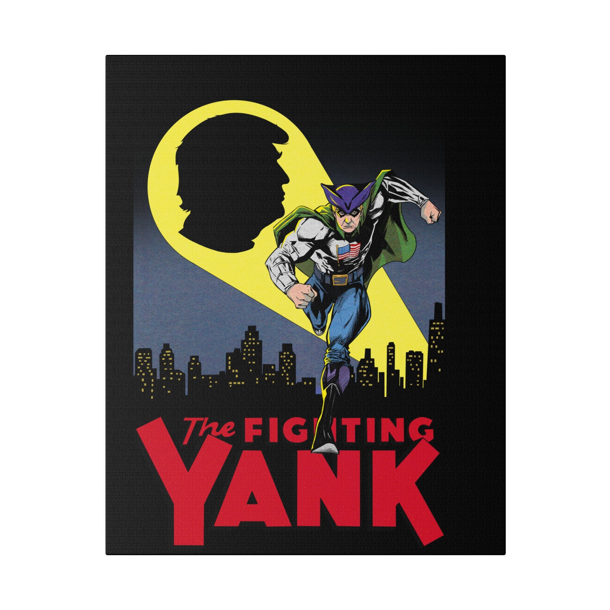 The Fighting Yank City Skyline by Declaration Matte Canvas, Stretched, 0.75"
