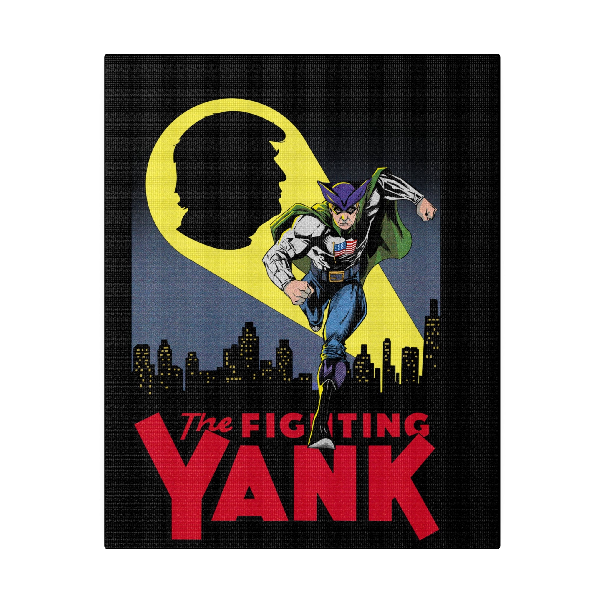 The Fighting Yank City Skyline by Declaration Matte Canvas, Stretched, 0.75"