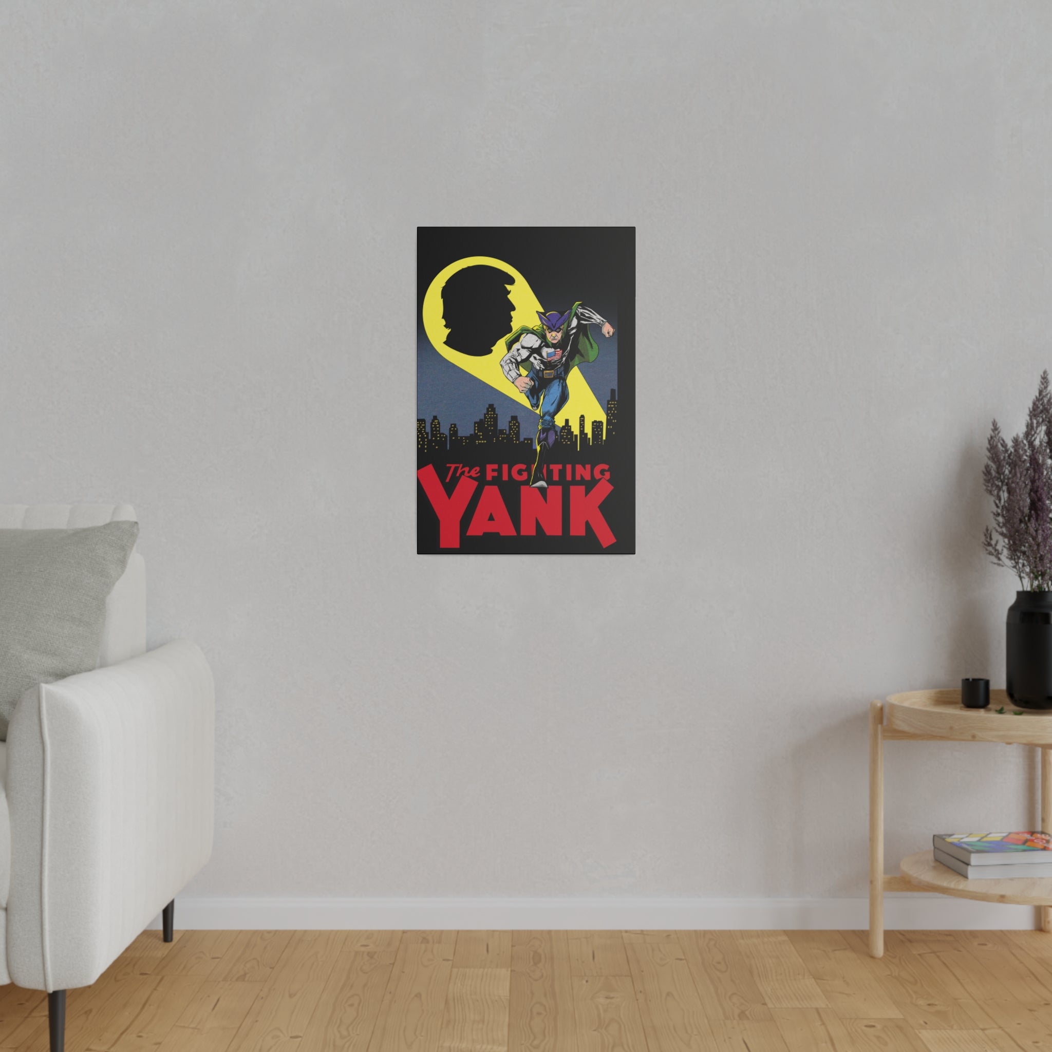The Fighting Yank City Skyline by Declaration Matte Canvas, Stretched, 0.75"