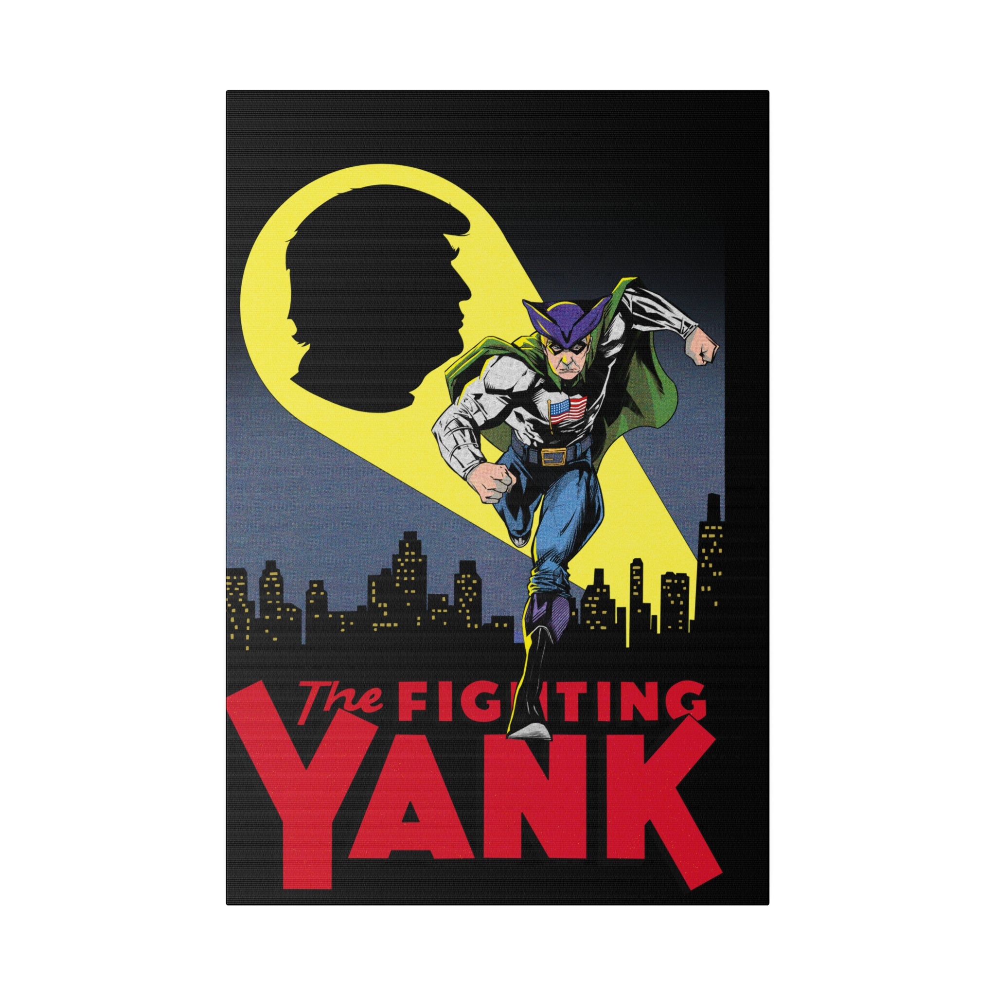 The Fighting Yank City Skyline by Declaration Matte Canvas, Stretched, 0.75"