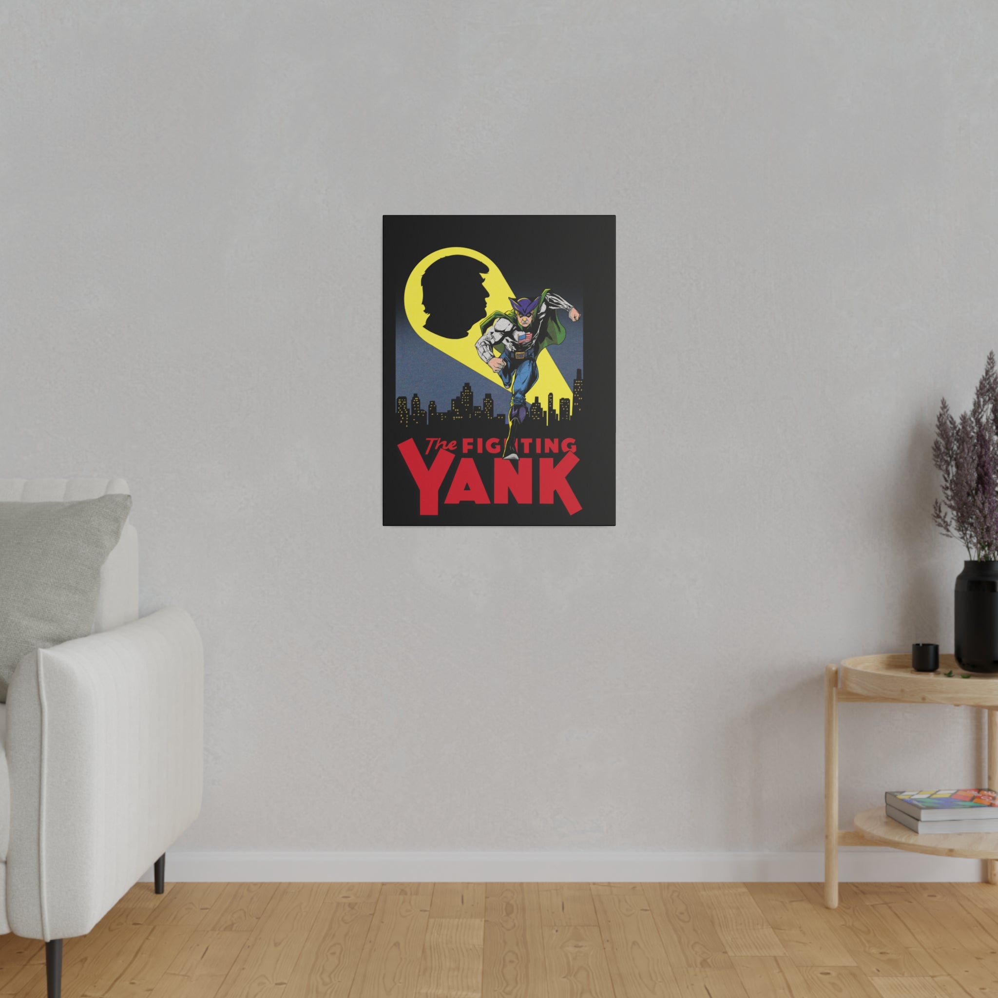 The Fighting Yank City Skyline by Declaration Matte Canvas, Stretched, 0.75"