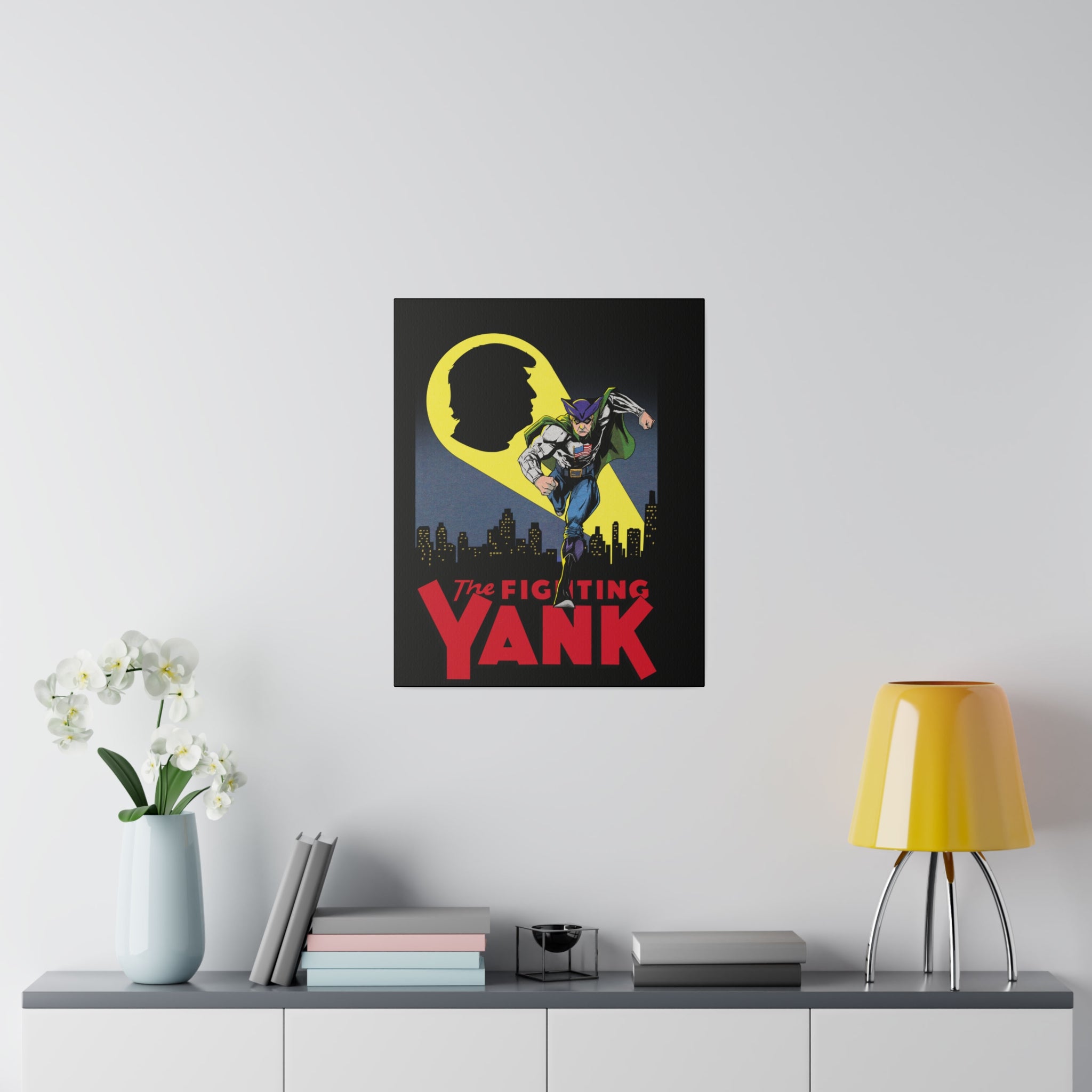 The Fighting Yank City Skyline by Declaration Matte Canvas, Stretched, 0.75