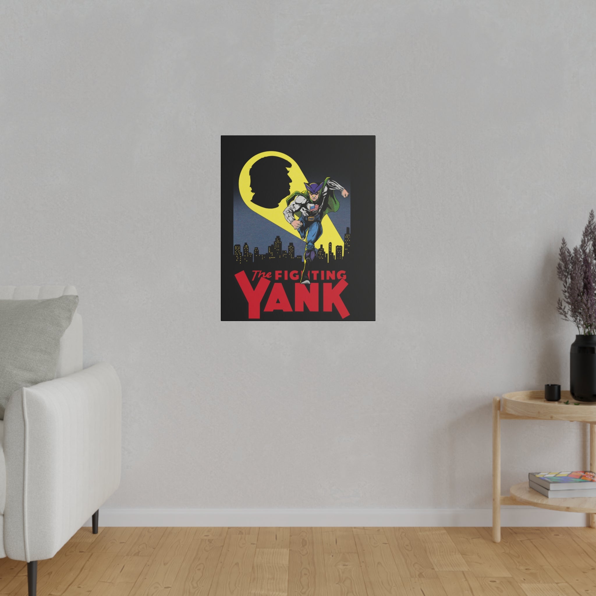 The Fighting Yank City Skyline by Declaration Matte Canvas, Stretched, 0.75