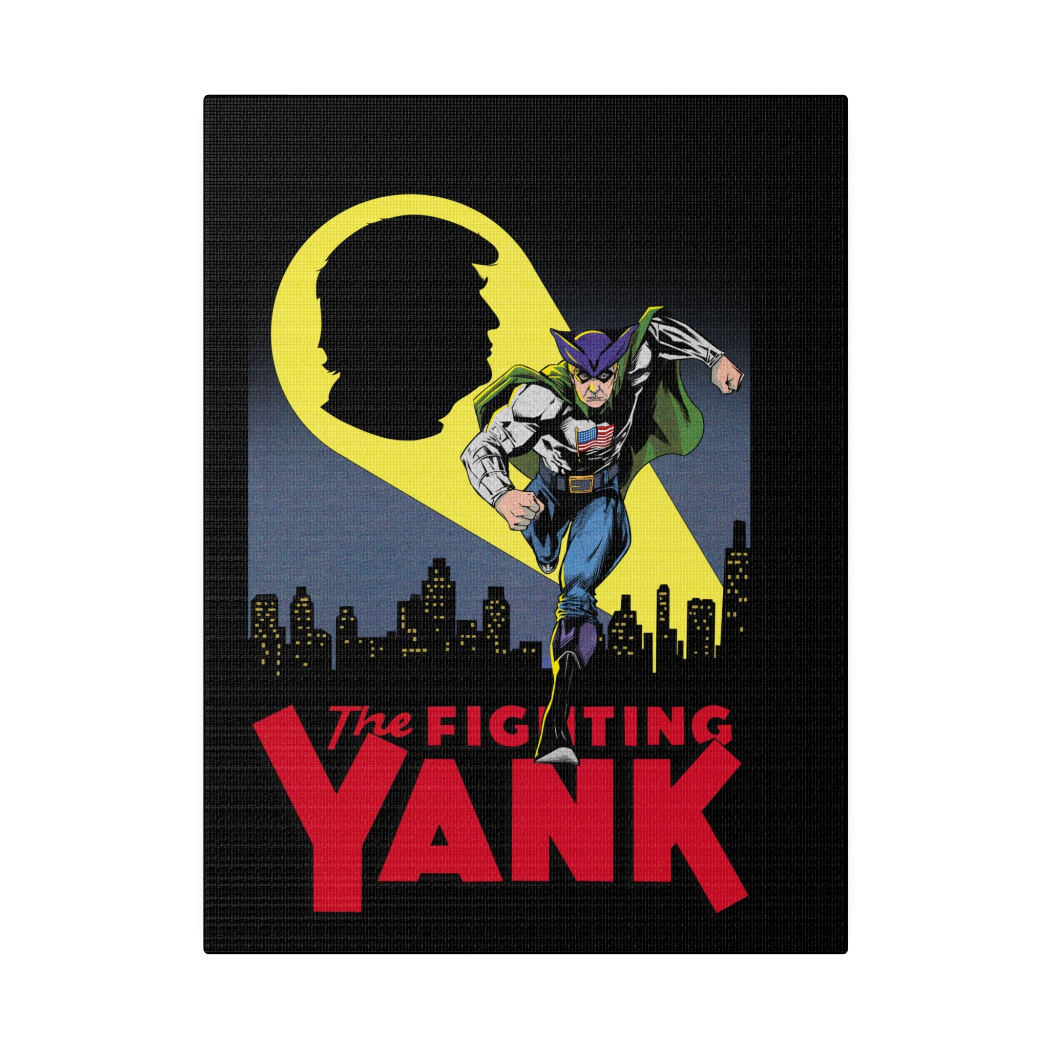 The Fighting Yank City Skyline by Declaration Matte Canvas, Stretched, 0.75