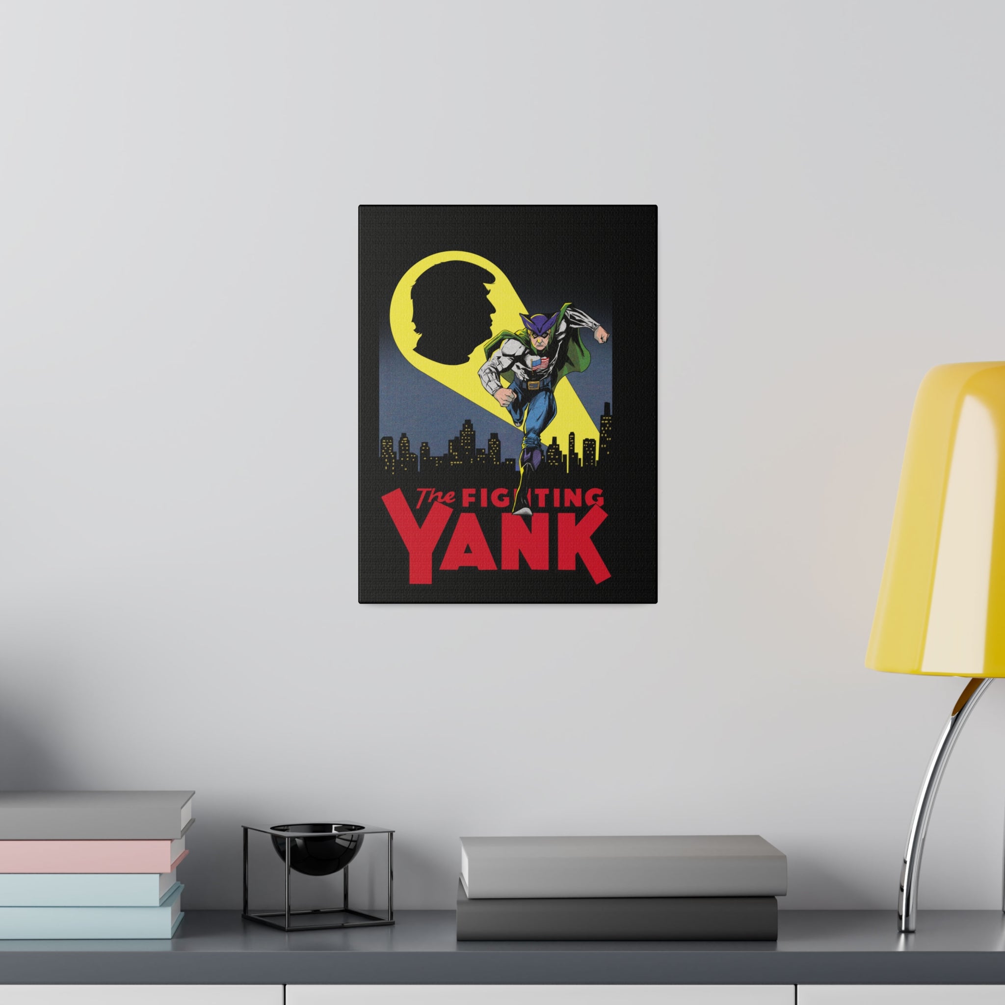 The Fighting Yank City Skyline by Declaration Matte Canvas, Stretched, 0.75