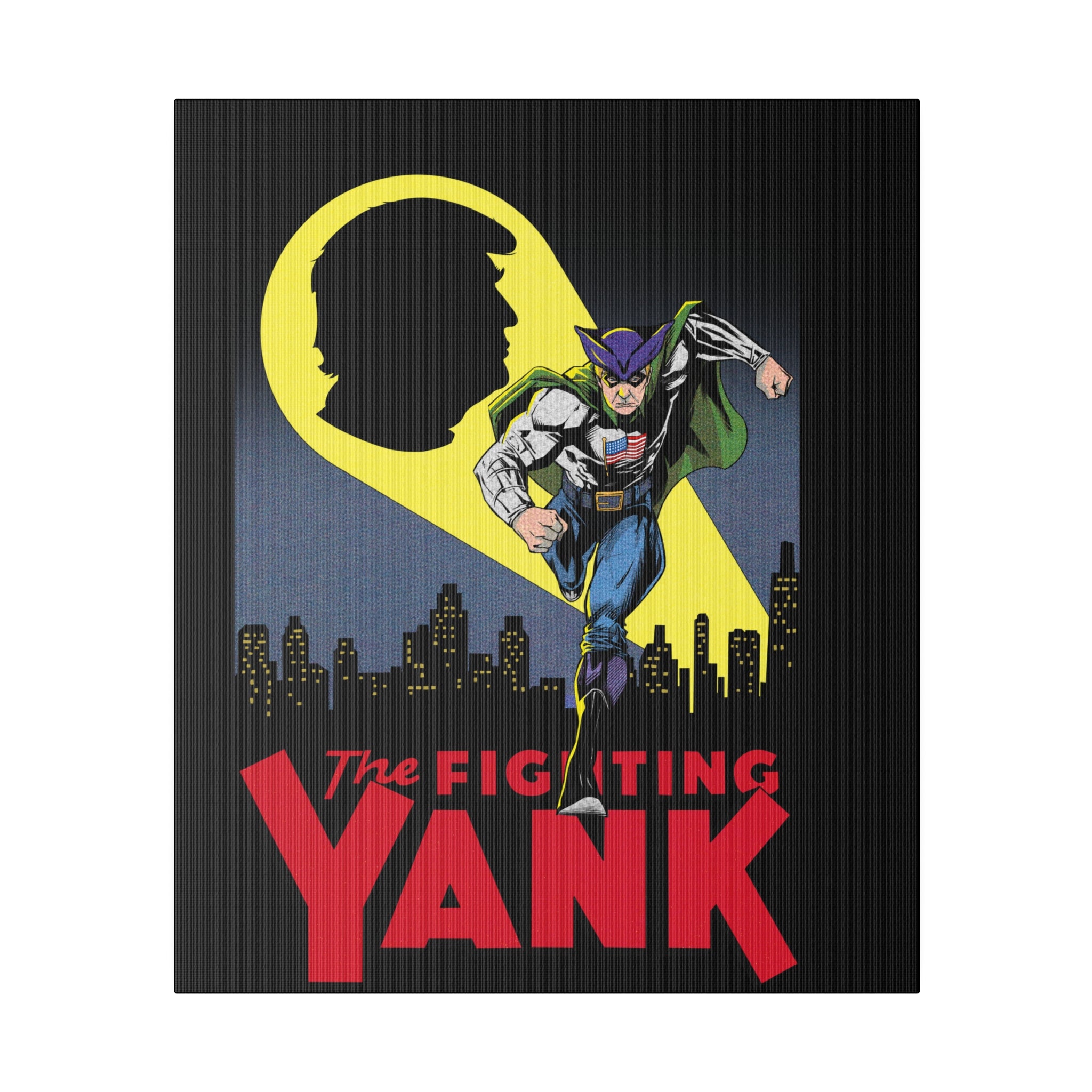 The Fighting Yank City Skyline by Declaration Matte Canvas, Stretched, 0.75