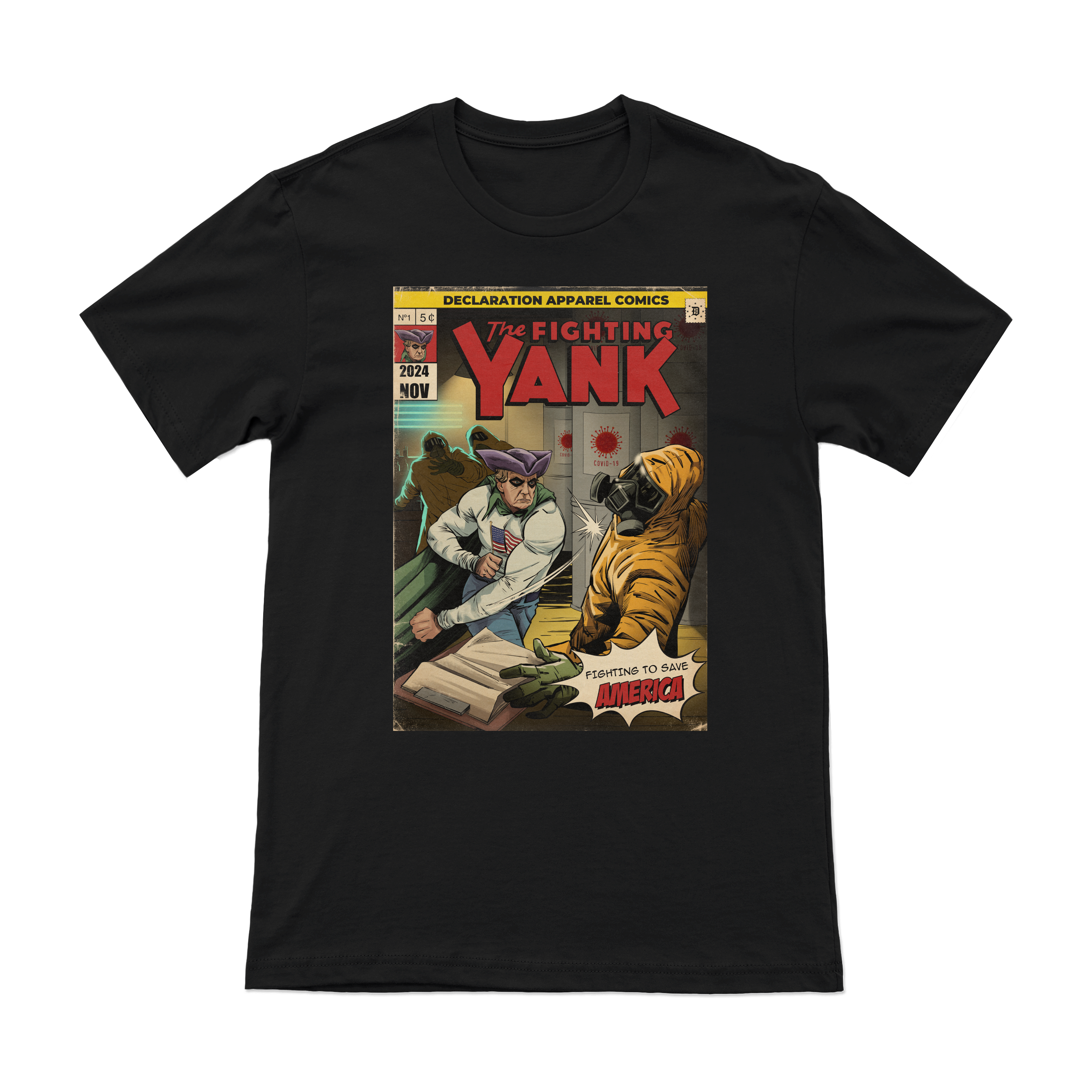 The Fighting Yank – Covid Lab (Retro) Tee