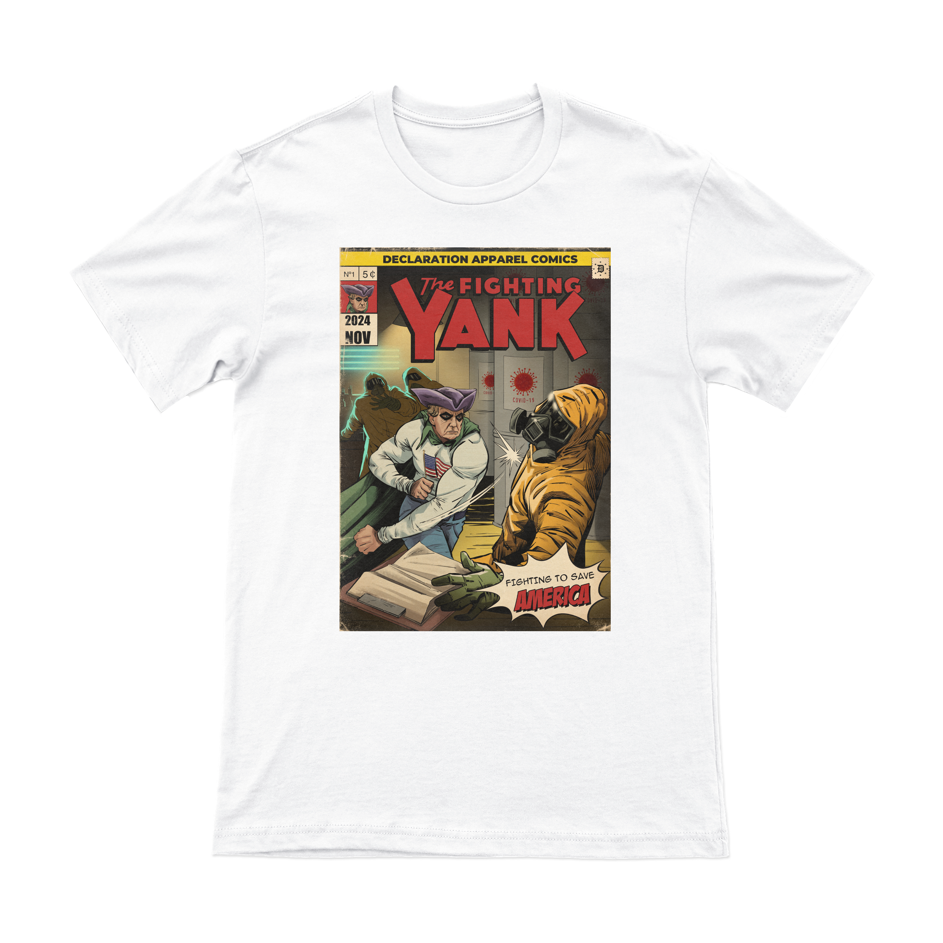 The Fighting Yank – Covid Lab (Retro) Tee